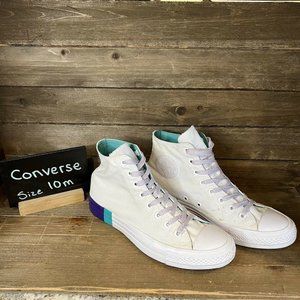 Womens Converse Chuck Taylor All Star Hi Top White Canvas Sneakers Shoes Size 10